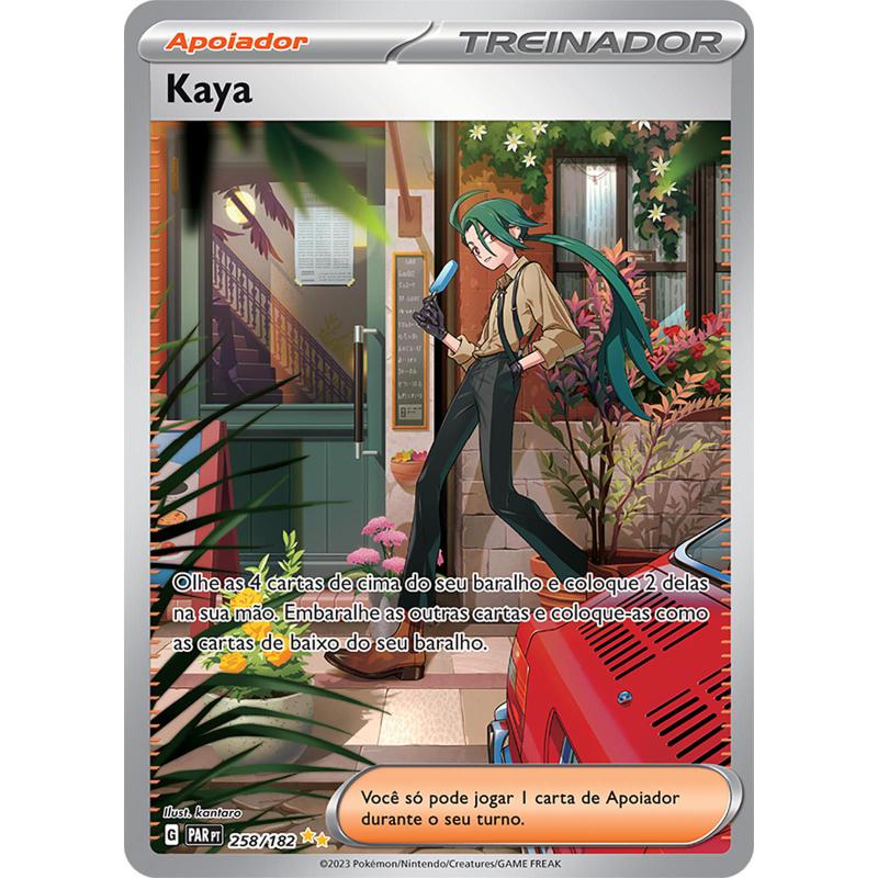 Carta Pokémon - Kaya 258/182 - Fenda Paradoxal - Copag - Deck de